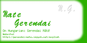 mate gerendai business card